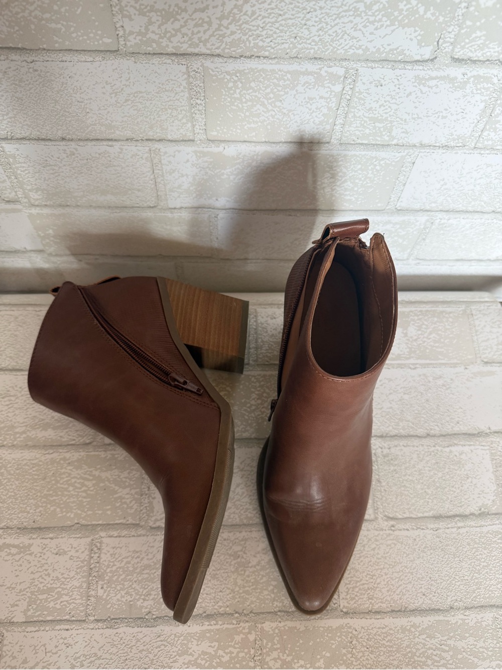 Classic Brown Leather Ankle Boots - Women's Chelsea Style